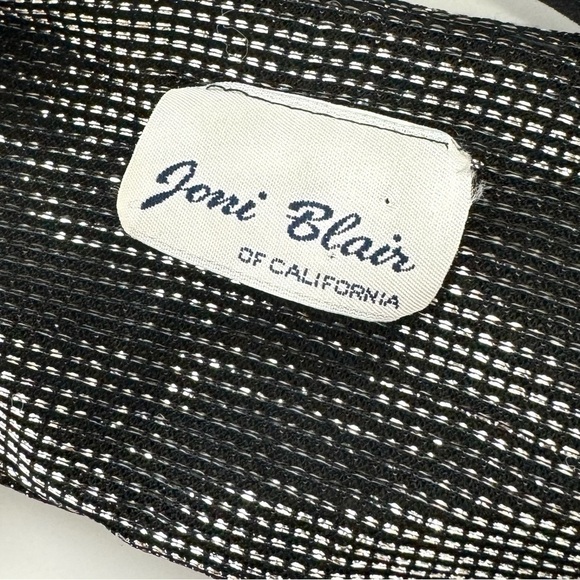 Vintage Joni Blair of California Sz L Silver Metallic Open Front Cardigan Top - Picture 8 of 14